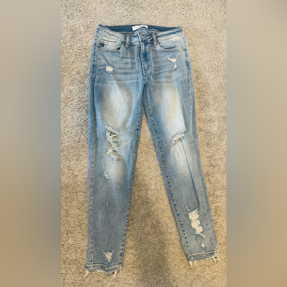 KanCan Light Blue Distressed Boyfriend Jeans